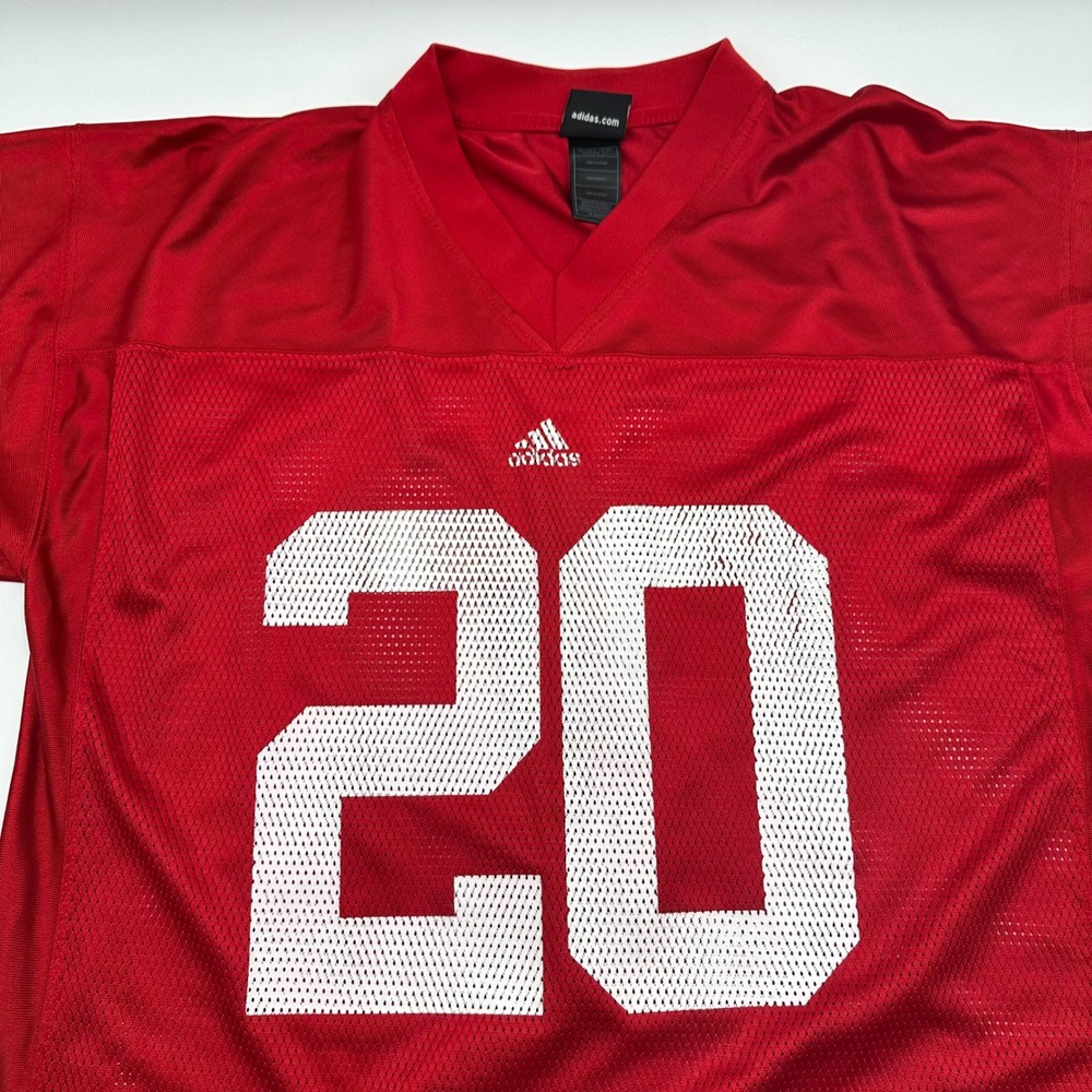 Adidas Wisconsin Badgers #20 Football Jersey Red Mesh Mens XL 7922A 11 Bucky